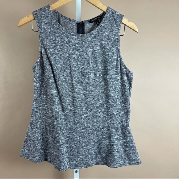 Banana Republic Ruffle Flare Tank Top Exposed Zipper Size Large Office - Picture 1 of 6